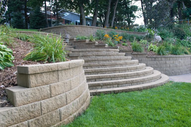 Image: Tier One Landscape steps.
