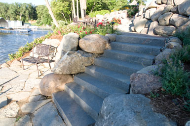 Image: Tier One Landscape steps.